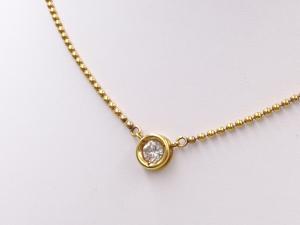 K18/750 ダイヤ 0.32ct ネックレス 5.7g
